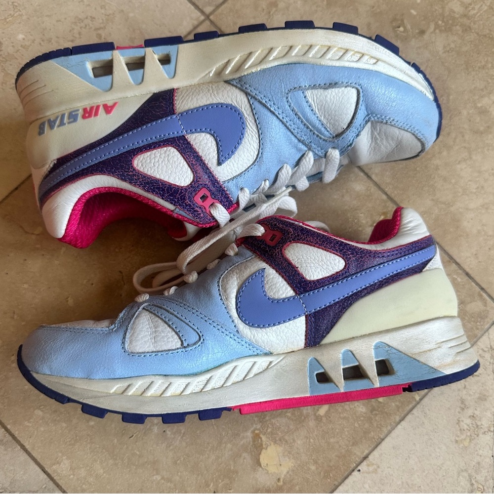 Nike Air Stab Light Blue and Pink Sneakers